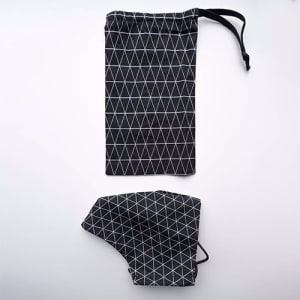 Zakje Black Rectangles + Duo Black Rectangles Zakje Black Rectangles + Duo Black Rectangles