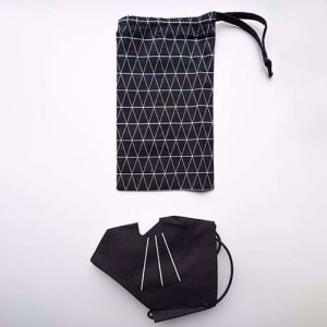Zakje Black Rectangles + Duo Miauw Zakje Black Rectangles + Duo Miauw