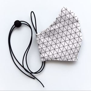 Mondmasker Cup White rectangles met elastiek en stopper voor Volwassen Mondmasker Cup White rectangles met elastiek en stopper voor Volwassen