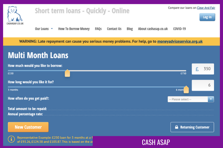 salaryday borrowing products with no bank account