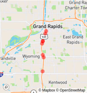 Grand Rapids: US-131 Between Wealthy Street SE and 44th Street SW in Wyoming