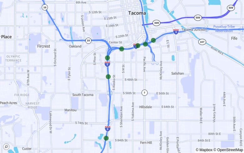 Tacoma-Lakewood Center: I-5