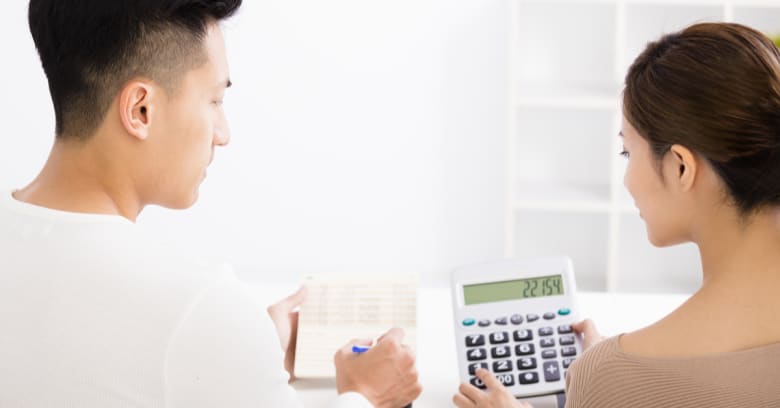 a couple figuring out their finances