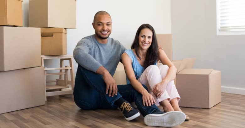 Young couple purchasing a home