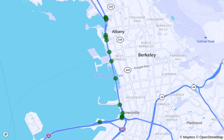 Berkeley | Oakland | Emeryville | Albany map