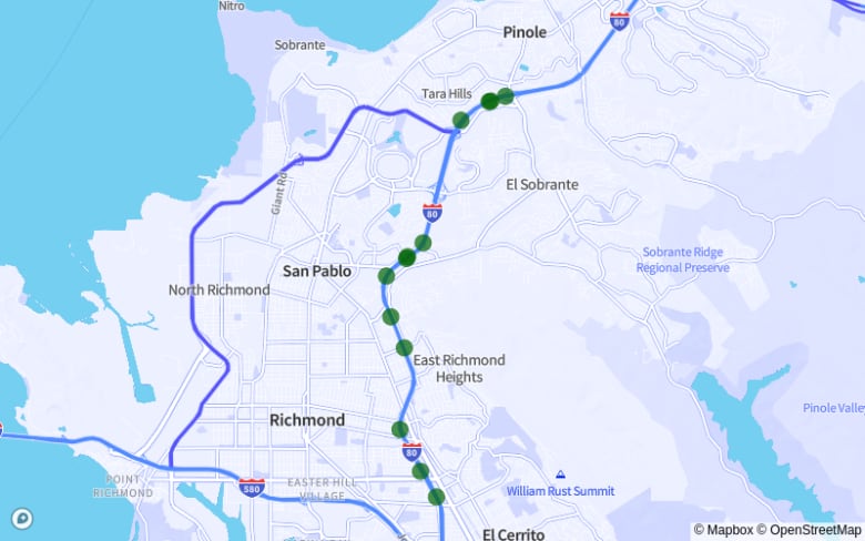 Richmond | El Cerrito | Pinole | San Pablo map