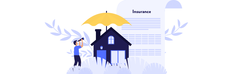 An illustrated image of home insurance.