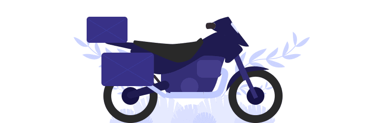 An illustration of a touring motorcycle.