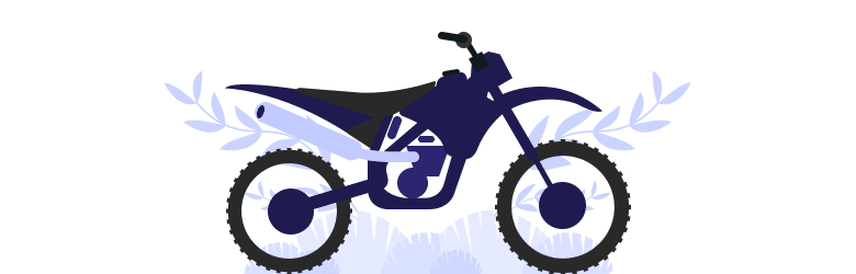 An illustration of an off-road motorcycle.