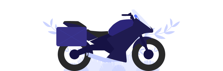 An illustration of a sport touring motorcycle.