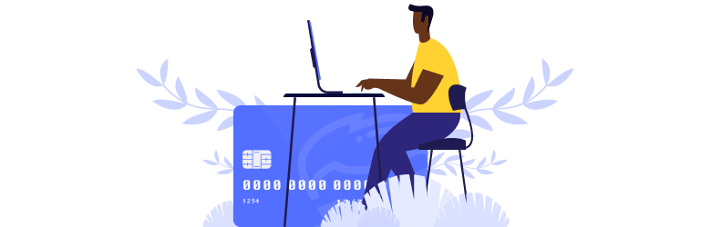 An illustration of a man writing a dispute credit card charge letter.