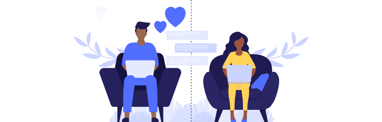 'Loved' ones texting illustration