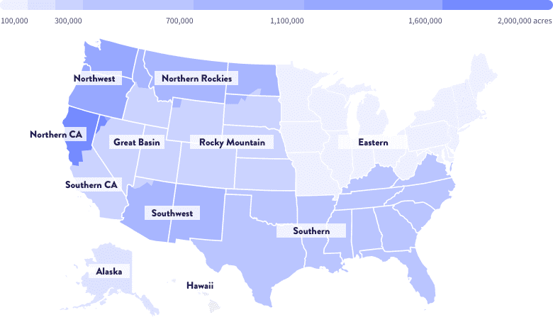 Wildfires by Geographic Area in the United States