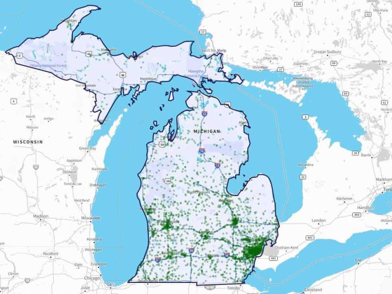 Michigan Deadly Road Maps
