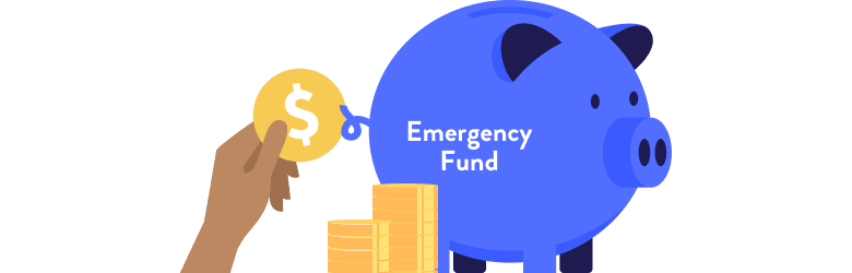 An illustration of an emergency fund piggy bank. 