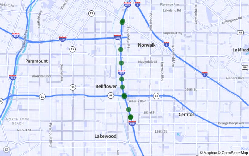 Norwalk | Cerritos map