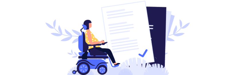 A woman with a disability is looking for financial assistance and support programs.