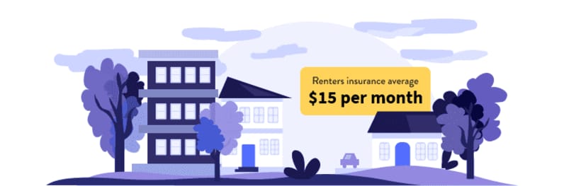 Average cost of renters insurance is $15/month