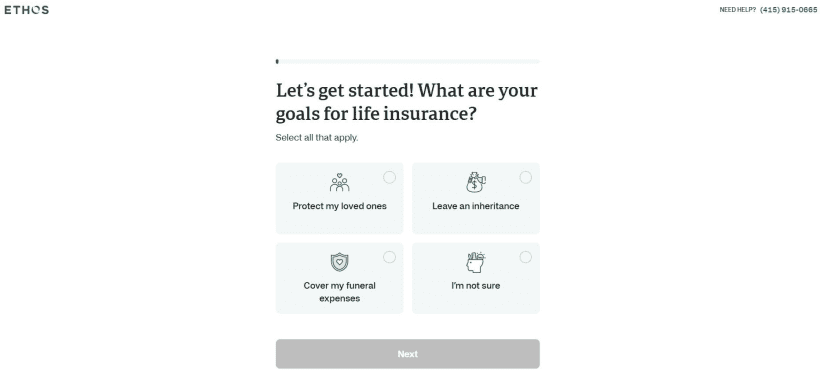 ethos life insurance application