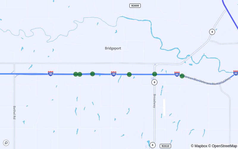 I-40 from Exit 104 to N2560 Rd.