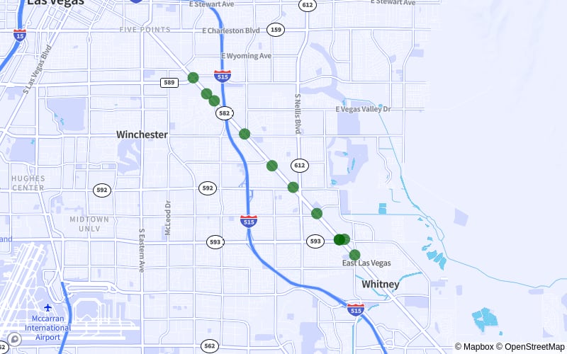 SR-582 Boulder Highway from E Sahara Avenue to Missouri Avenue