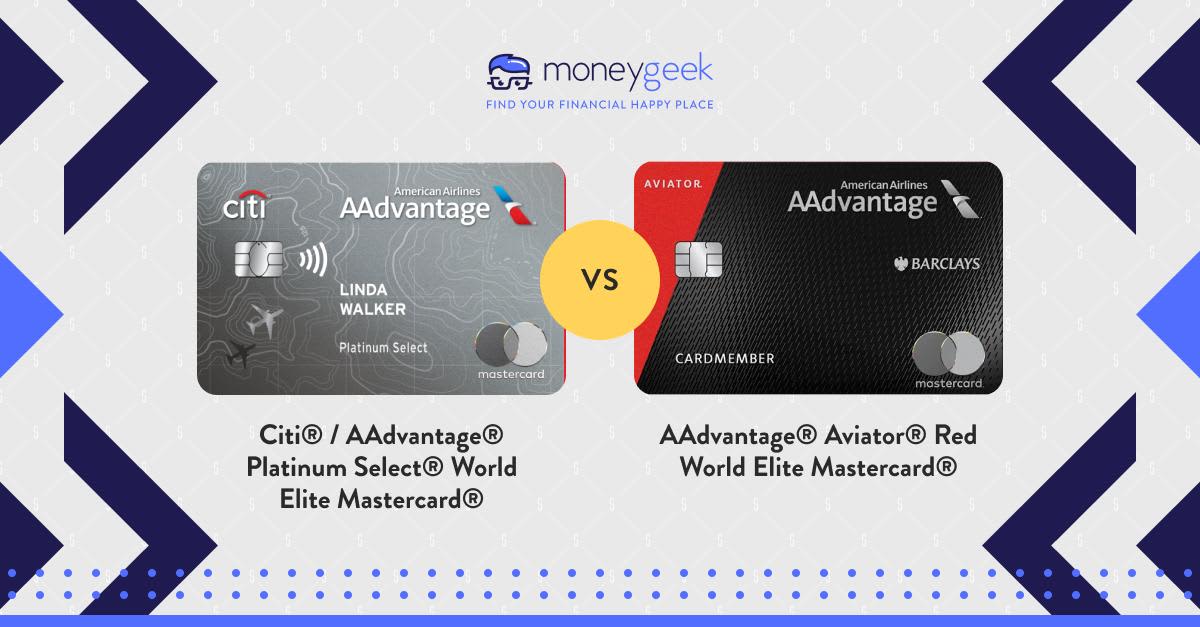 Citi AA Platinum Select vs. Aviator Red World Elite Credit Card Comparison