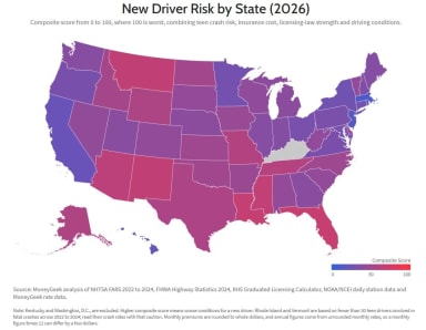 Worst States for New Drivers (2026)