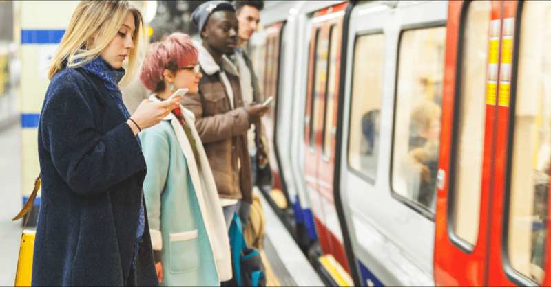 People wait for the subway