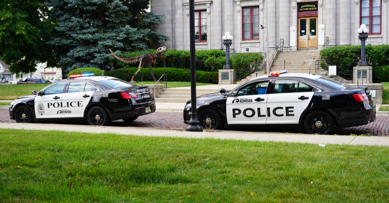 police vehicle in Kenosha, Wisconsin