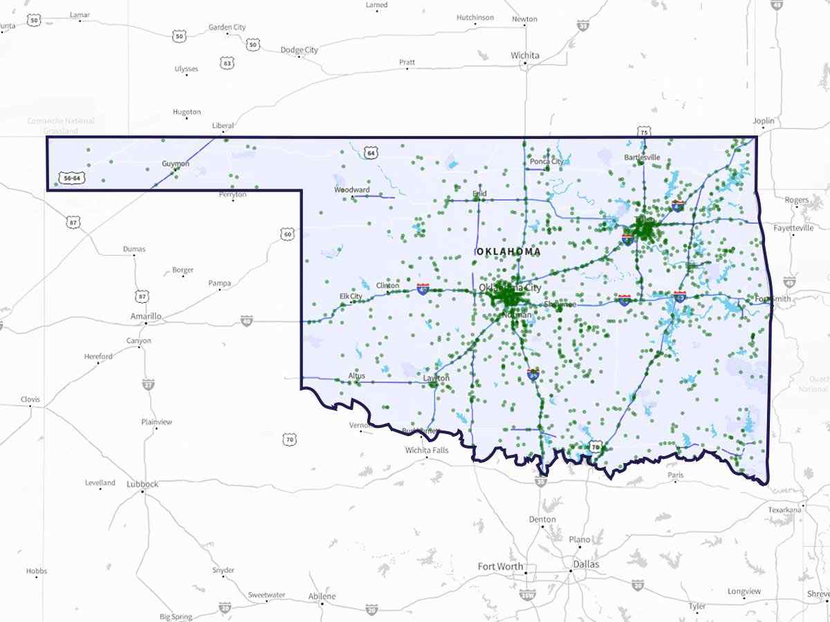 Oklahoma Deadly Road Maps