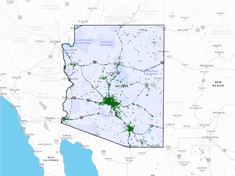 Arizona Deadly Road Maps