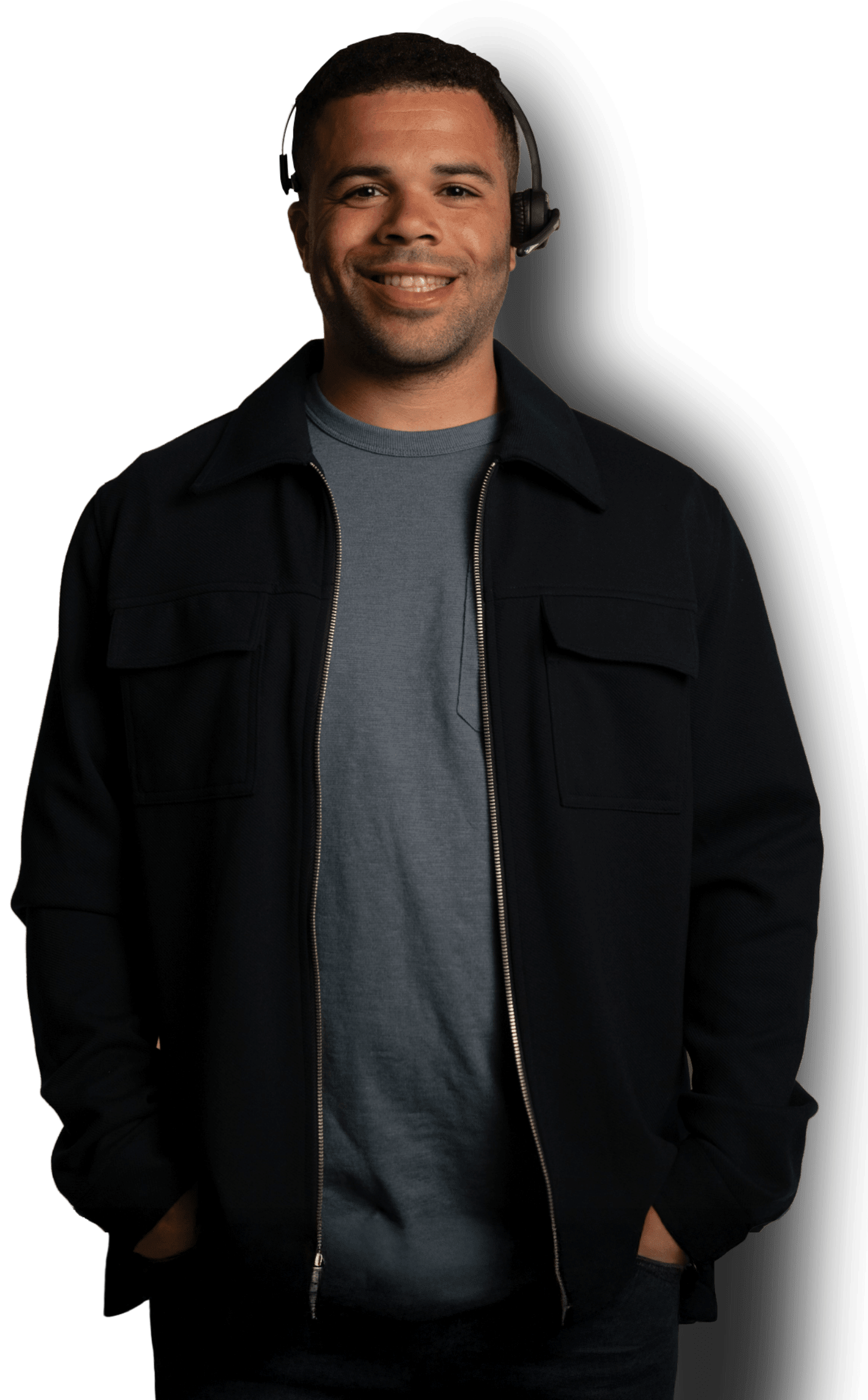 Professional receptionist with friendly smile