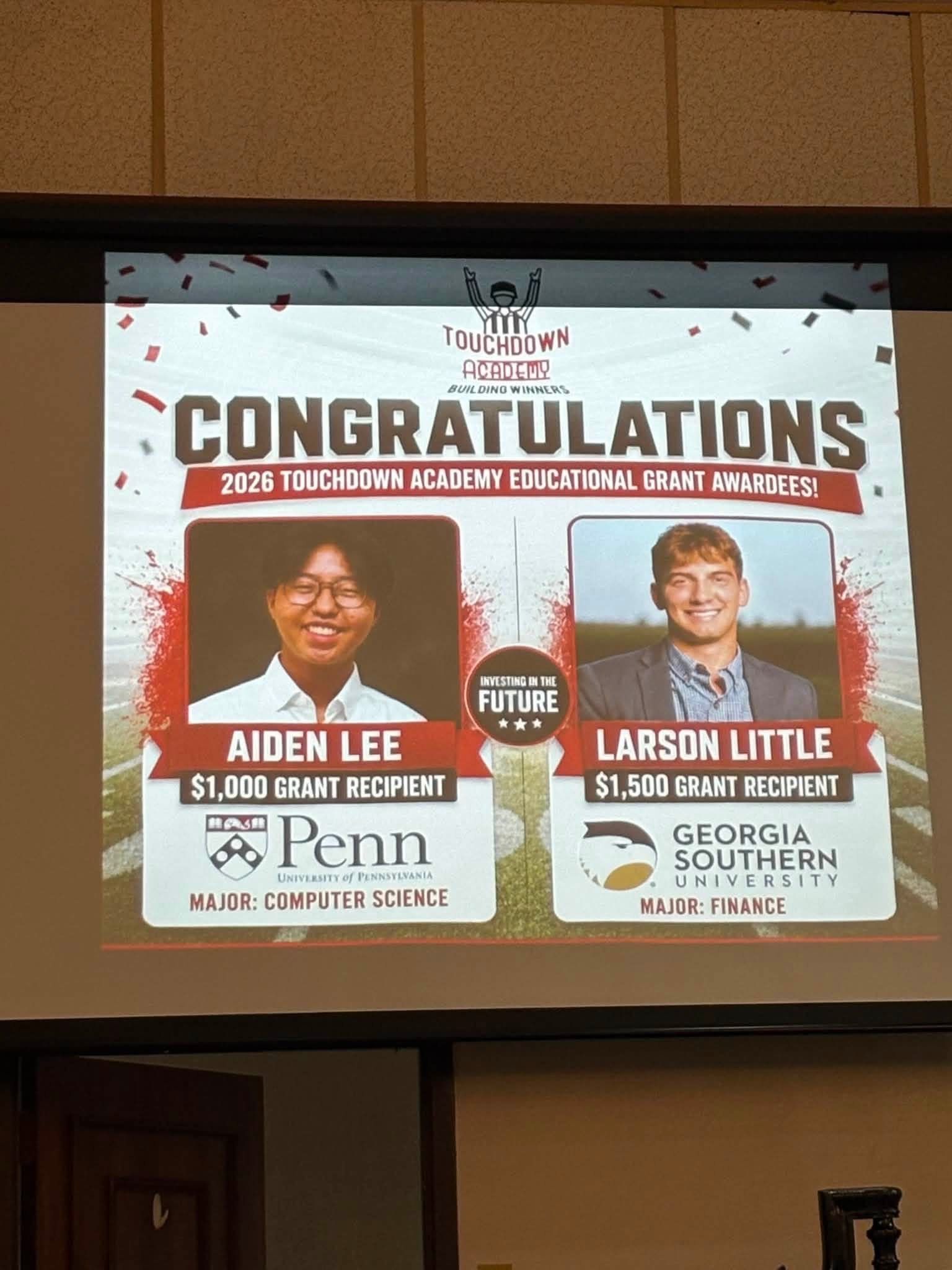 Award recipients and families gathered during the celebration