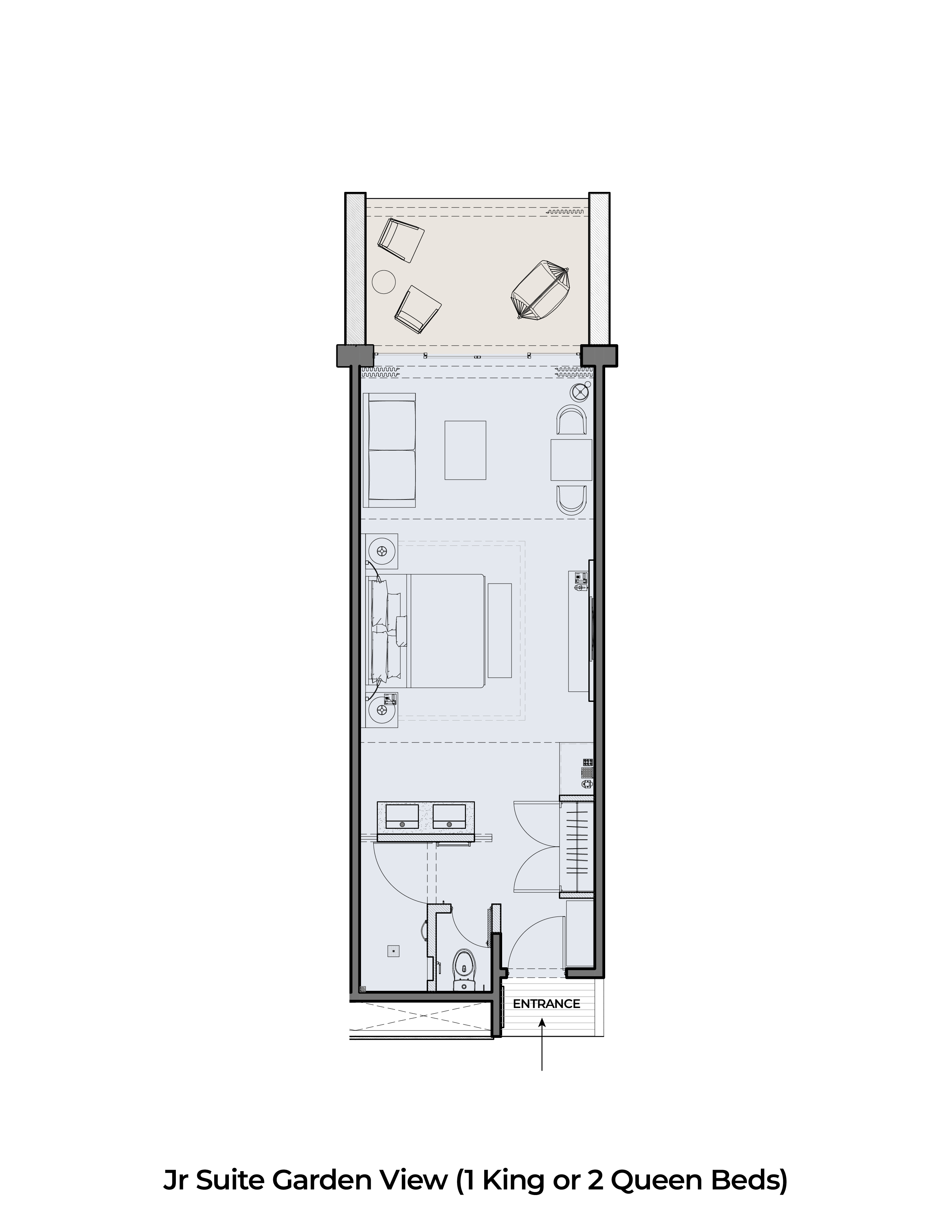 Jr Suite Garden View Floor Plan
