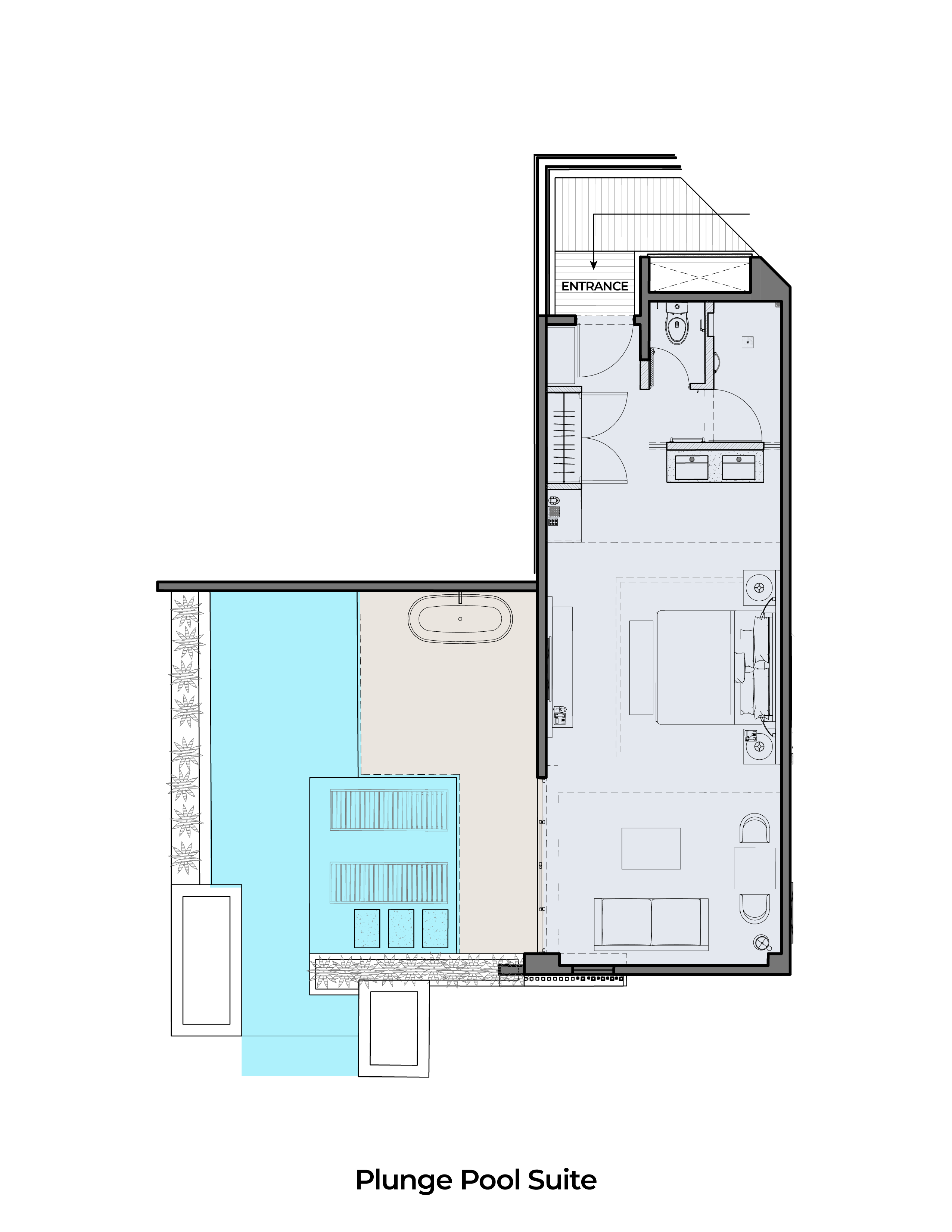Plunge Pool Suite Floor Plan