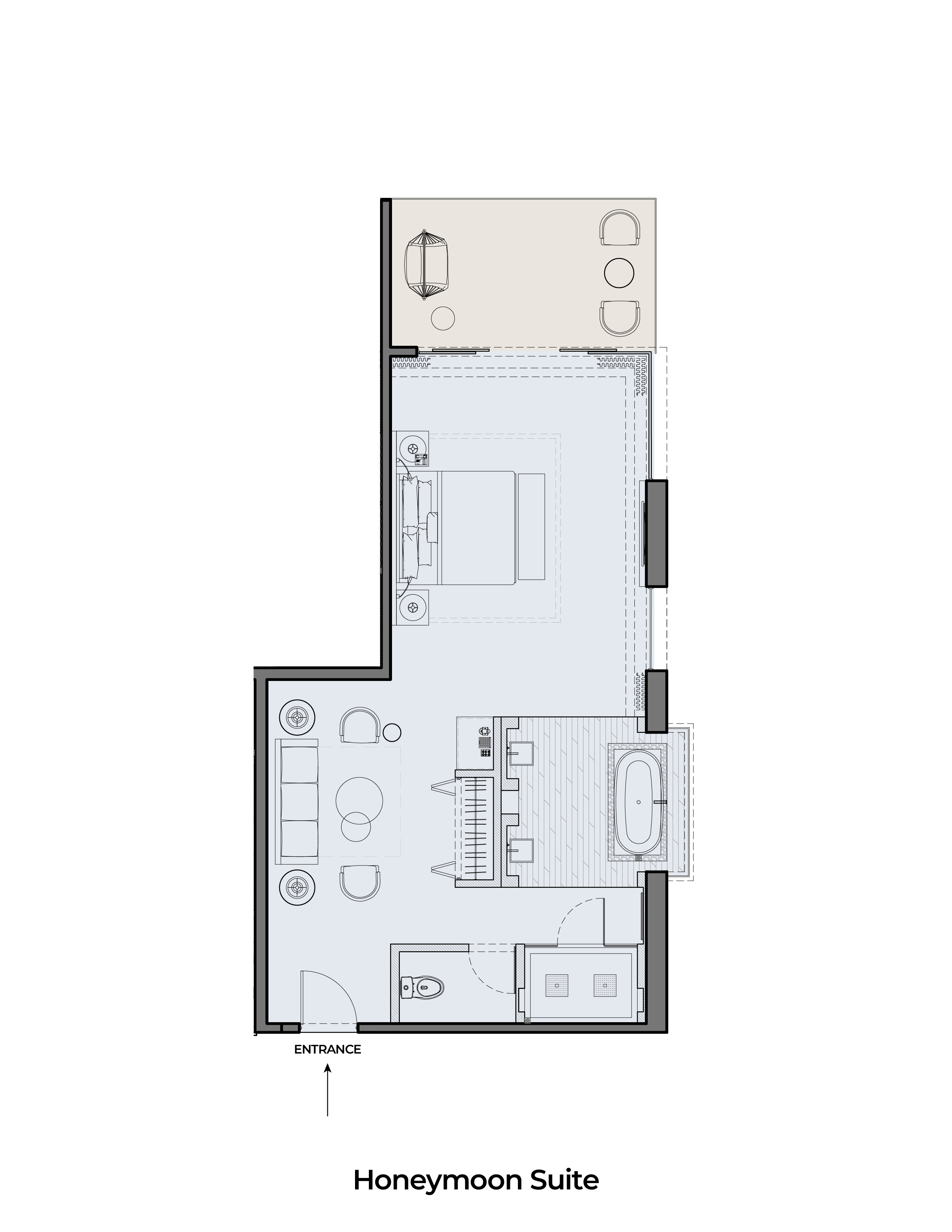 Honeymoon Suite Floor Plan