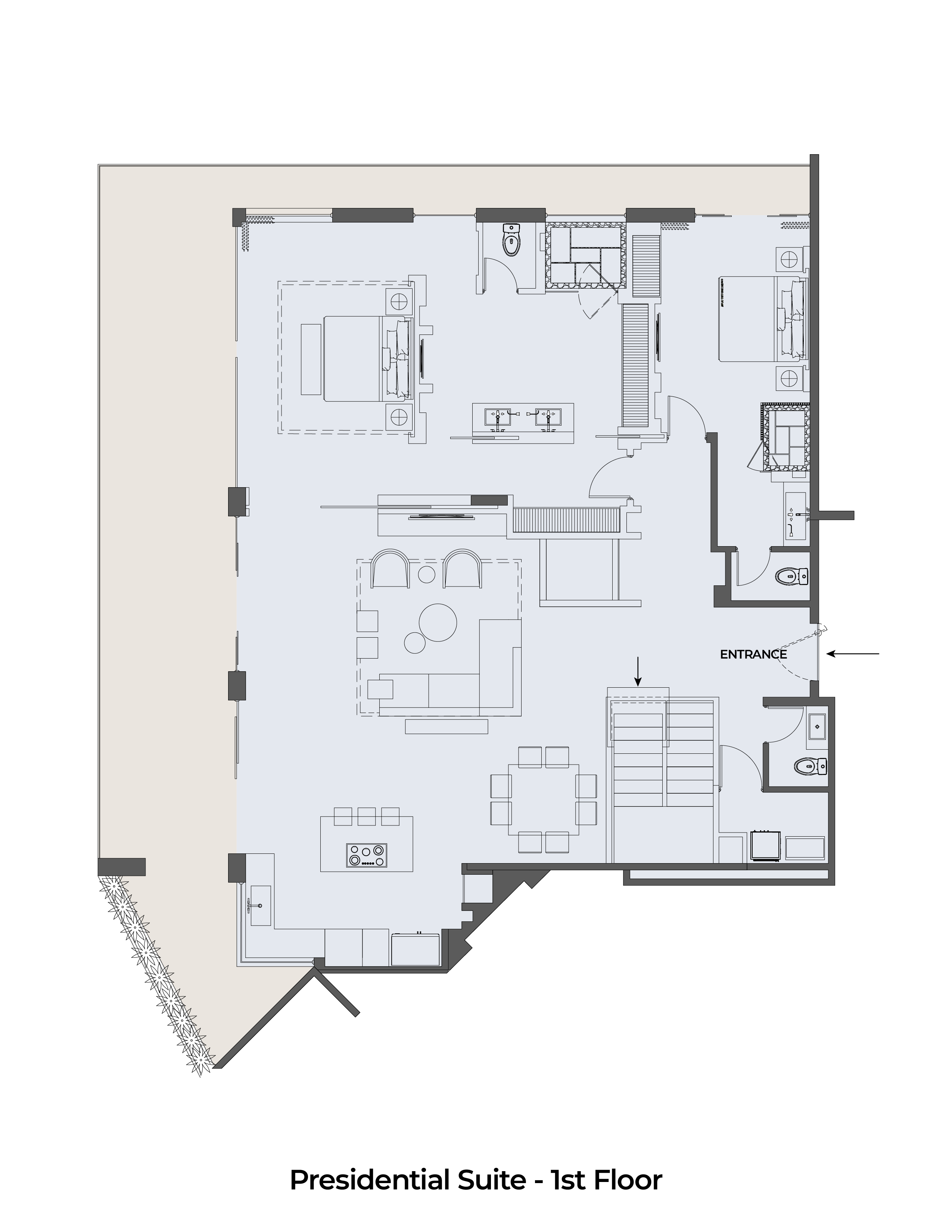 Presidential Suite Floor Plan - 1st Floor