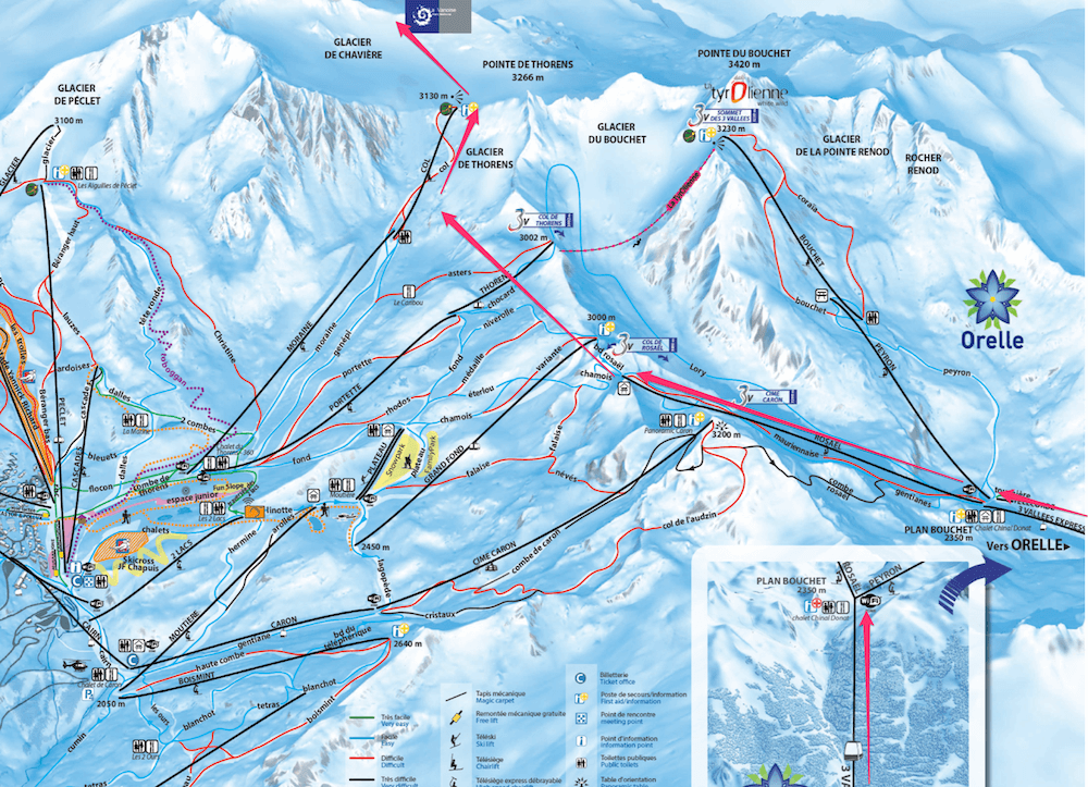 description de l'approche sur le plan des pistes.