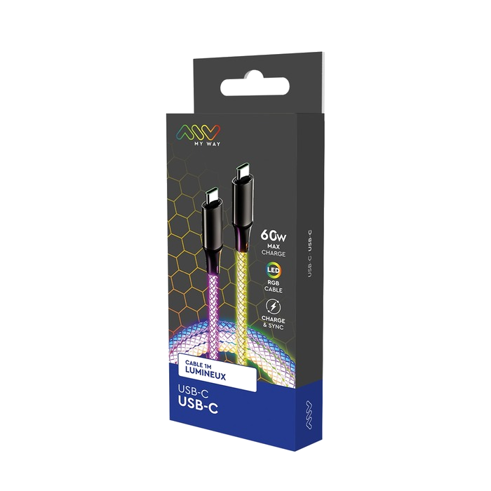 CABLE LUMINEUX MY WAY USB C - USB C