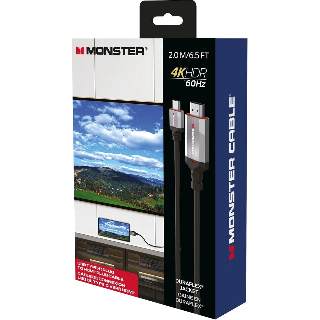 MONSTER CABLE TYPE C VERS HDMI 4K 2M - Couleur Standard