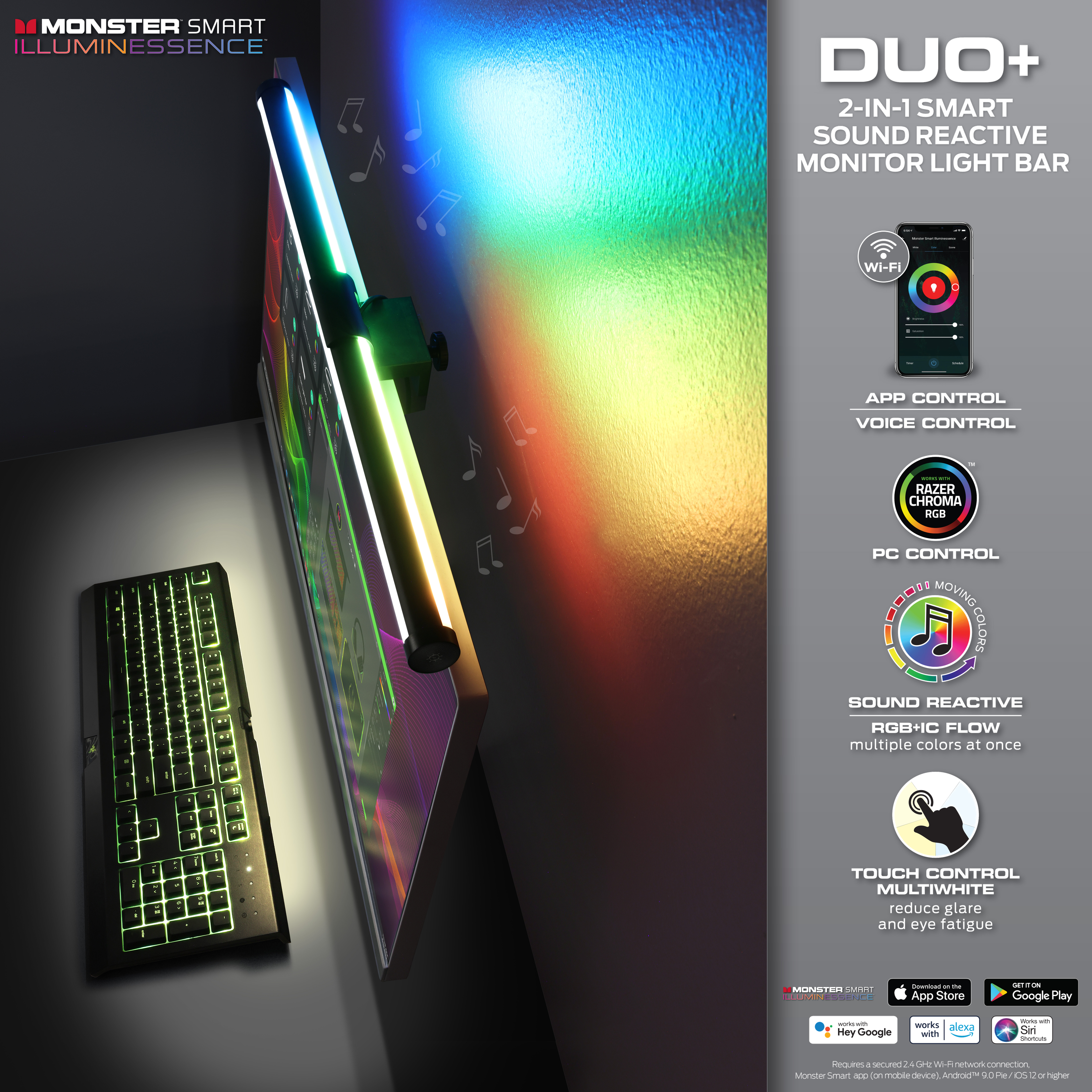 MONSTER ILLUMINESCENCE DUO + SOUND REACTIVE MONIT LIGHT - Couleur Or