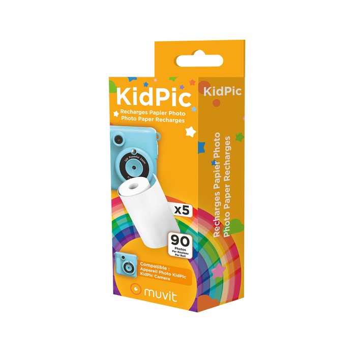 ROULEAUX PAPIER PHOTO X5 KIDPIC ENFANT - Couleur Standard