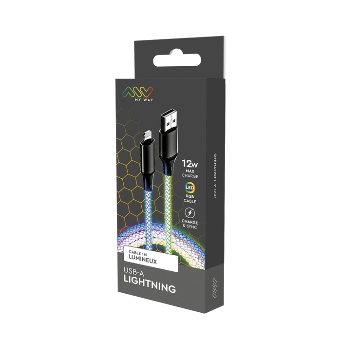CABLE LUMINEUX MY WAY USB A - LIGHTNING