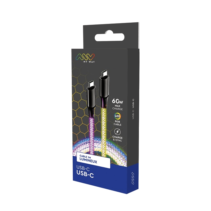 CABLE LUMINEUX MY WAY USB C - USB C
