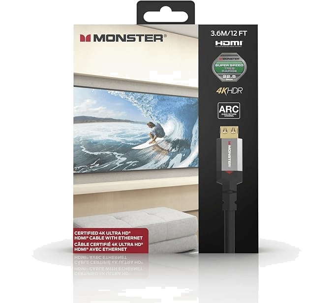MONSTER CABLE HDMI ESSENTIAL 4K 3M6 - Couleur Standard