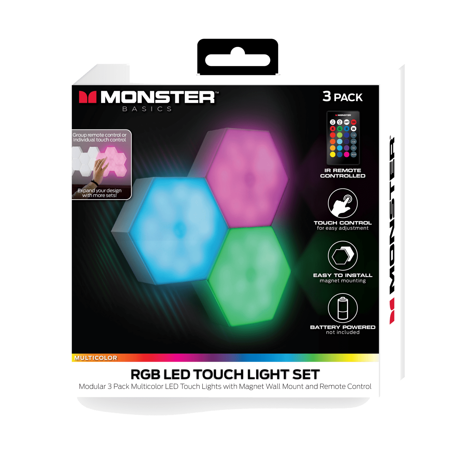 MONSTER ILLUMINESCENCE BASIC LED TOUCH LIGHT X3 RGB INT - Couleur Standard