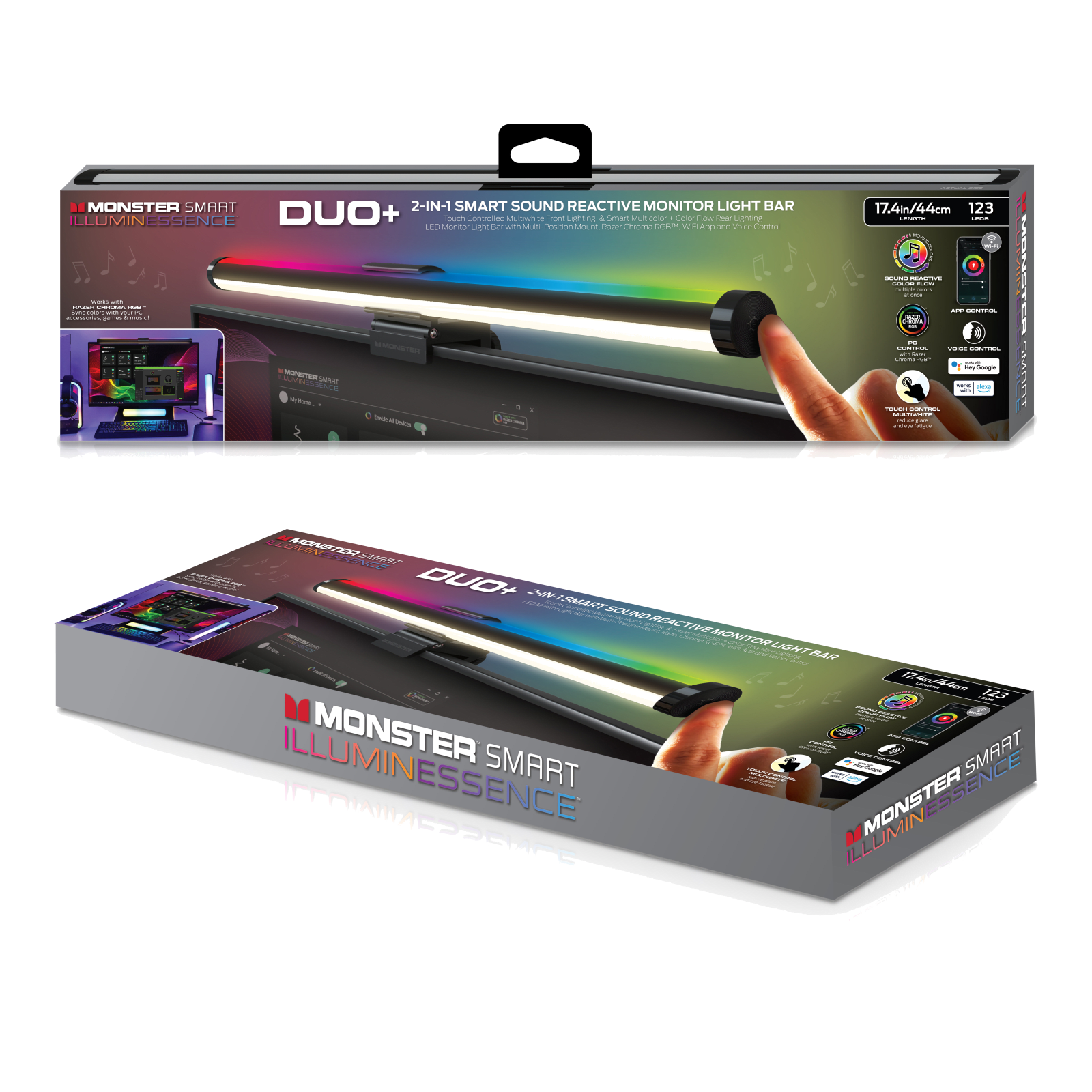 MONSTER ILLUMINESCENCE DUO + SOUND REACTIVE MONIT LIGHT - Couleur Or