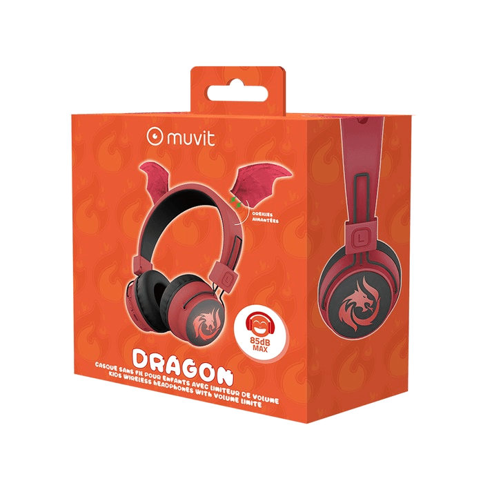 CASQUE SANS FILS ENFANTS MUVIT DRAGON - Couleur Standard