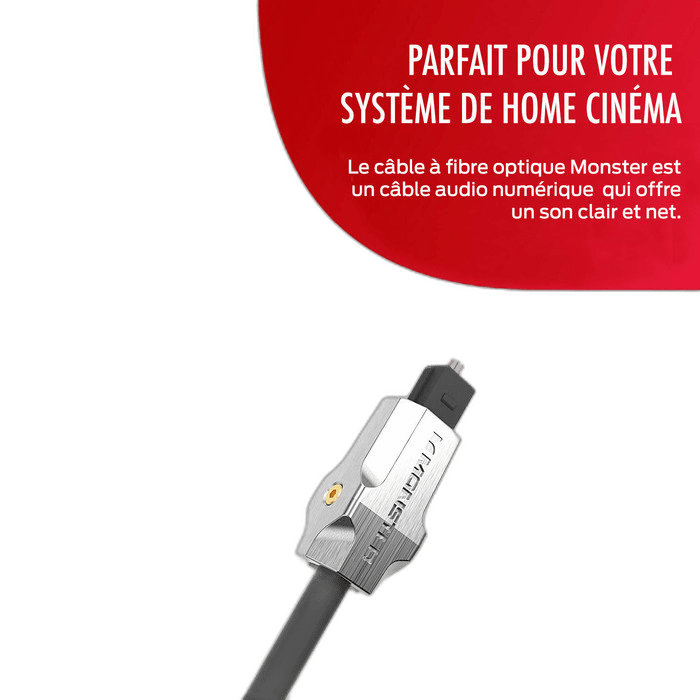 MONSTER CABLE ESSENTIAL FIBRE OPTIQUE 1M5 - Couleur Standard