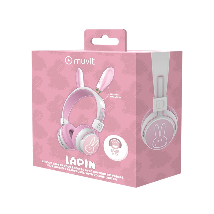 CASQUE SANS FILS ENFANTS MUVIT LAPIN - Couleur Standard